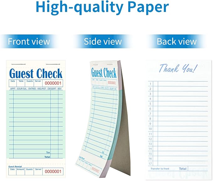 40 Pack/2000 Tickets Guest Checks Books - Image 3