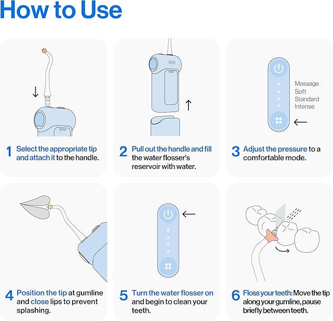usmile C10 Portable Water Flosser – Travel-Friendly, 95-Day Battery, 4 Modes - Image 3