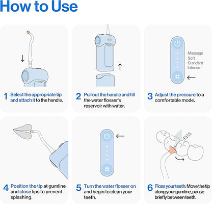 usmile C10 Portable Water Flosser – Travel-Friendly, 95-Day Battery, 4 Modes - Image 3