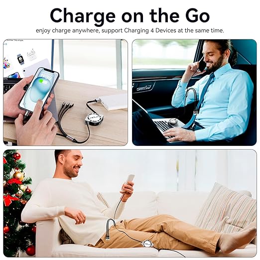 MINLU Multi Charging Cable 4A, 4 in 1 Multi USB Cable - Image 7