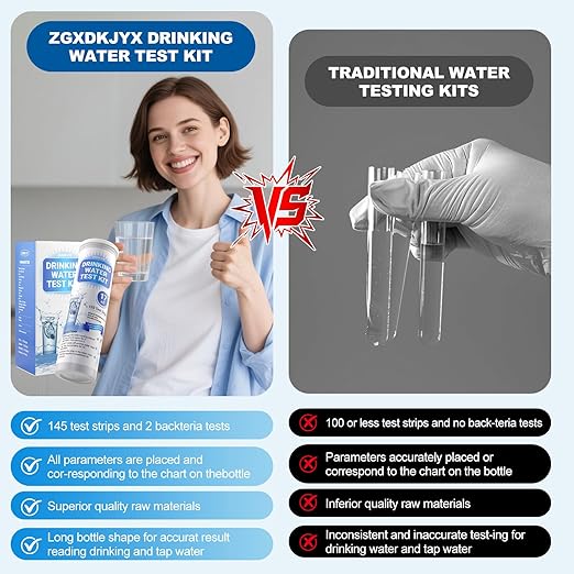 21-in-1 Home Drinking Water Testing Kit, 145 Strips + 4 Bacteria Tests - Image 6