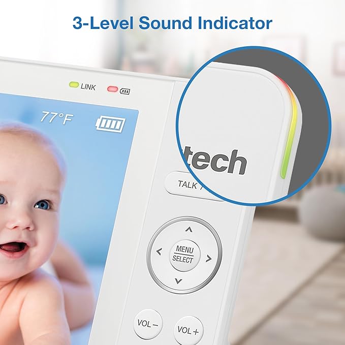 VTech Video Baby Monitor with 7" Color LCD Screen, Long Battery Life, Secure - Image 10