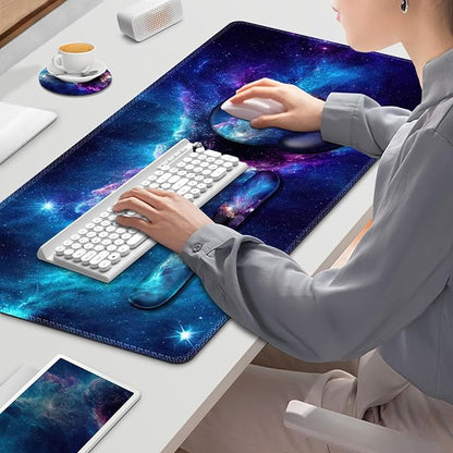 Gaming Mouse Pad, Large Desk Mat, Cute Desk Pad Protector, 4in1 XXL Mousepad + - Image 7