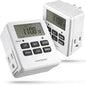 Fospower 7 Day Digital Timers for Electrical Outlets Indoor, Heavy Duty Dual by FosPower