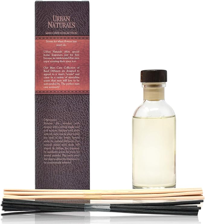 Urban Naturals Leather Mahogany Reed Diffuser Oil Set - Image 3