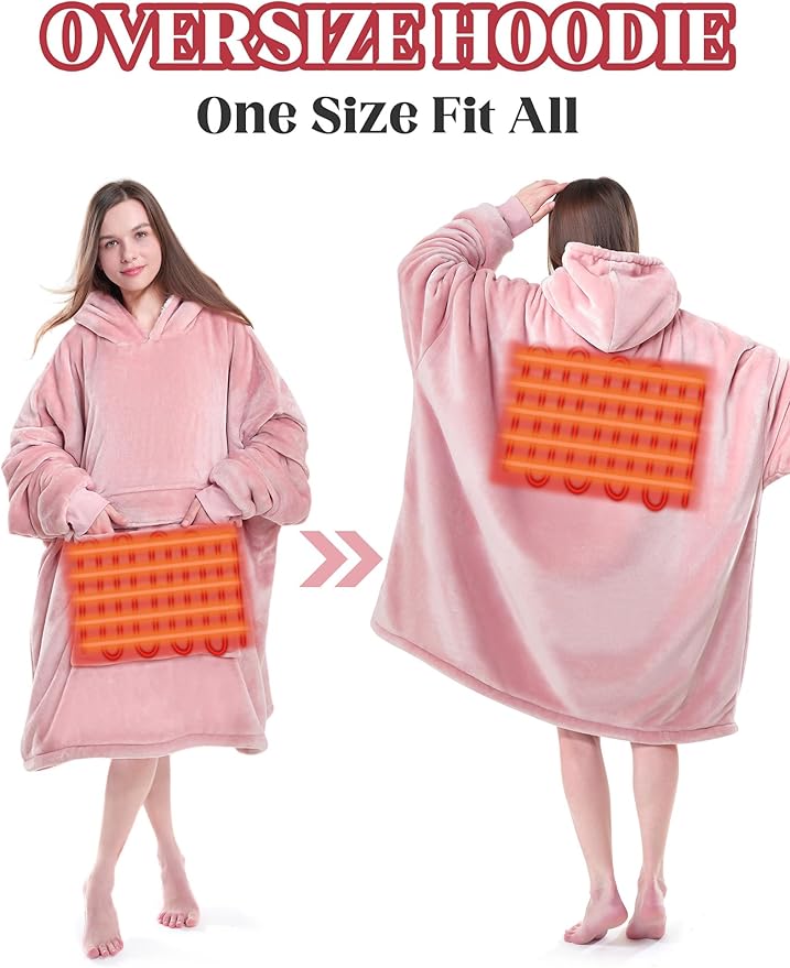 MAXEVE Heated Wearable Blanket Hoodie - Image 2