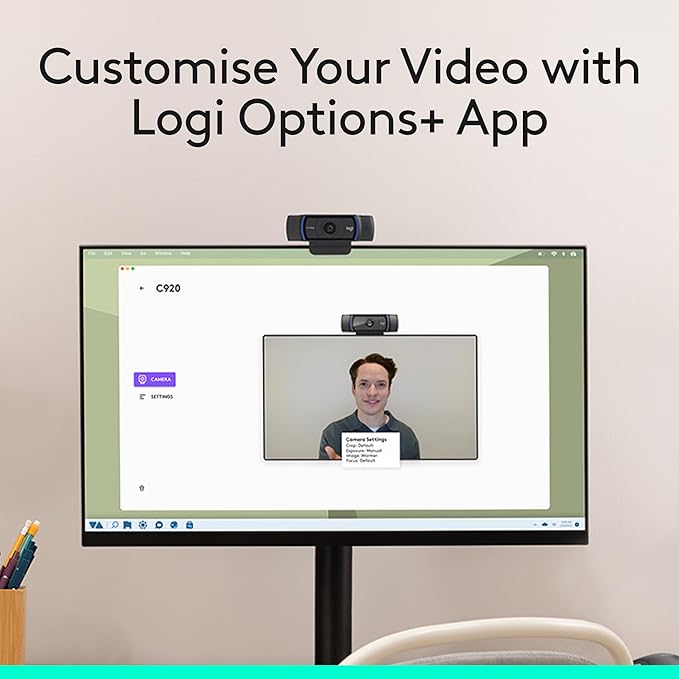 Logitech C920x HD Pro PC Webcam, Full HD 1080p/30fps Video, HD Light Correction - Image 6