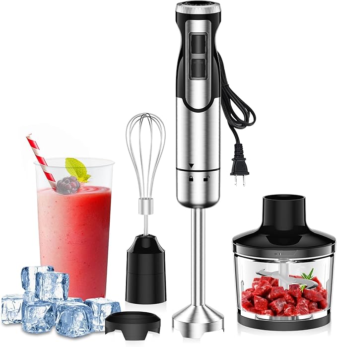 1800W Immersion Blender Handheld 4-in-1 Hand Blender Stick by Colarlemo
