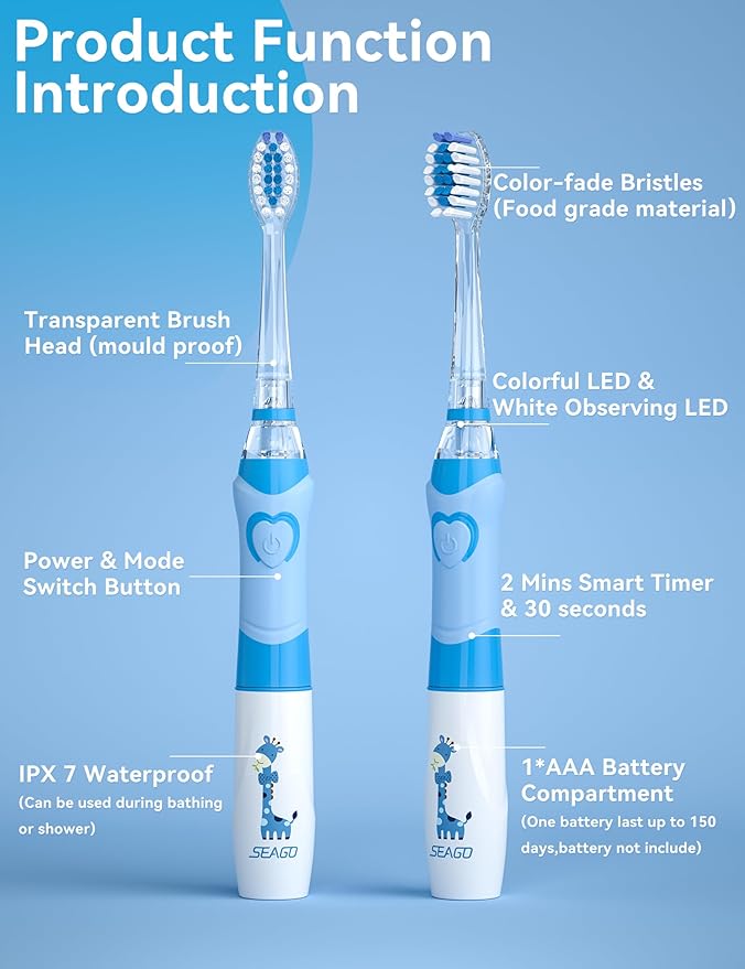 SEAGO Kids Electric Toothbrush - Image 4