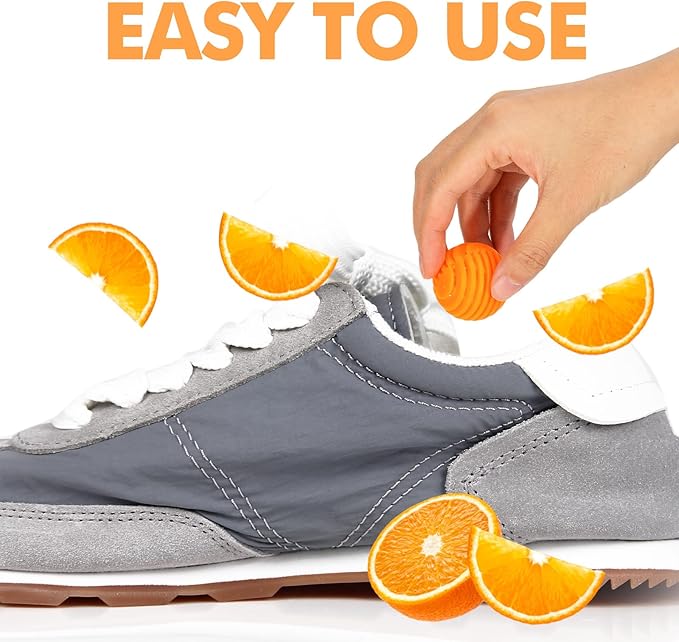 Shoe Deodorizer Balls Citrus 6 Pack, Natural Essential Oil Long Lasting Sneaker - Image 3
