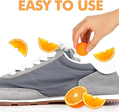 Shoe Deodorizer Balls Citrus 6 Pack, Natural Essential Oil Long Lasting Sneaker - Image 3