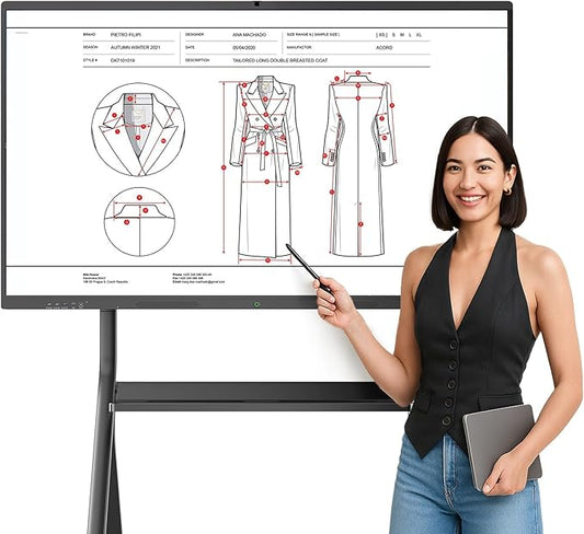 55" Smart Board, Interactive Whiteboard, 4K UHD Touchscreen, Android 13 by QIXZOCV