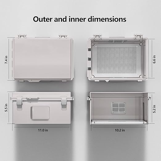 Electrical Junction Box, Ventilated Design, Cable Grommets, Indoor/Outdoor Use - Image 6