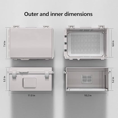 Electrical Junction Box, Ventilated Design, Cable Grommets, Indoor/Outdoor Use - Image 6