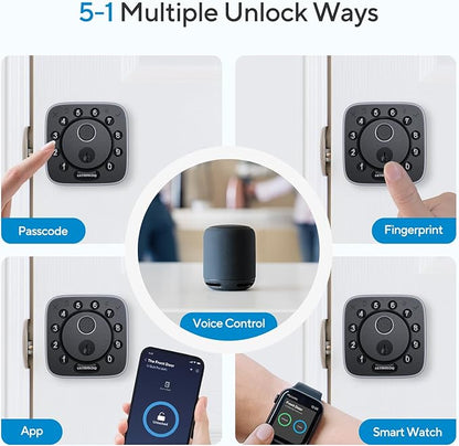 ULTRALOQ 2025 Upgrade Bolt Fingerprint Matter Smart Lock, Fingerprint Keyless - Image 4