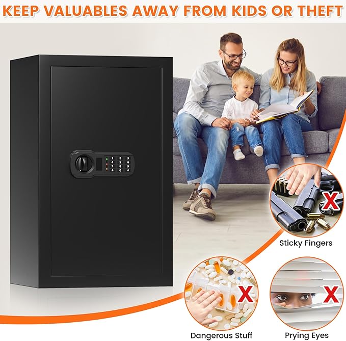 27.56"H Large Safe Box for Home & Office, 6.1 cu ft Anti-Theft Safety Box - Image 7