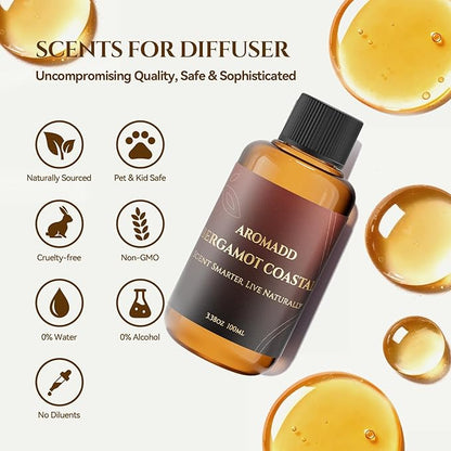 AROMADD Bergamot Coastal Diffuser Oil Inspired by Luxury Hotel Scent 3.38 Fl Oz - Image 4