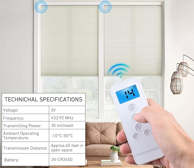 14 Channel Controller for Roller Shades Remote Control for Motorized Windows - Image 5