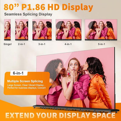 JASZDOT 80" Seamless Splicing LED Display, Foldable Poster Screen - Image 2