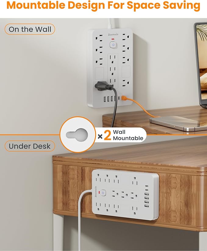 Bawmwim Surge Protector Power Strip - Image 7