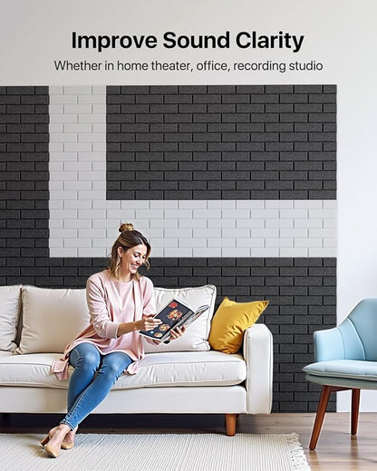 Soundproof Wall Panels Self-adhesive, Acoustic Panels 18 Pack Brick Wall Panels - Image 4
