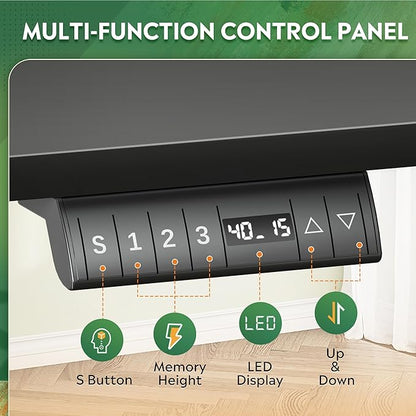 DEVAISE L Shaped Standing Desk Adjustable Height, Dual Motor Electric Corner - Image 5