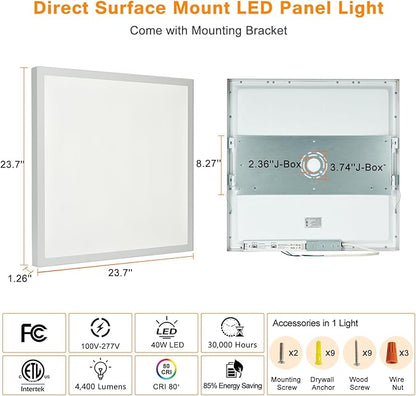 Mcacggo 2x2 LED Flat Panel Light Surface Mount, 40W-30W-20W & 3000K-4000K-5000K - Image 8