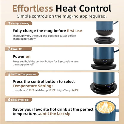 Self Heating Coffee Mug, High-Capacity- 18 oz, 180 Min Battery Life, Smart - Image 3