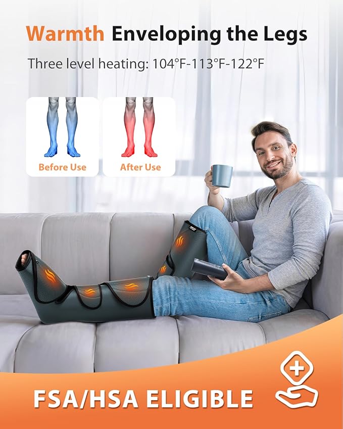 CINCOM Leg Massager with Heat and Compression, Legs Massage - Image 3