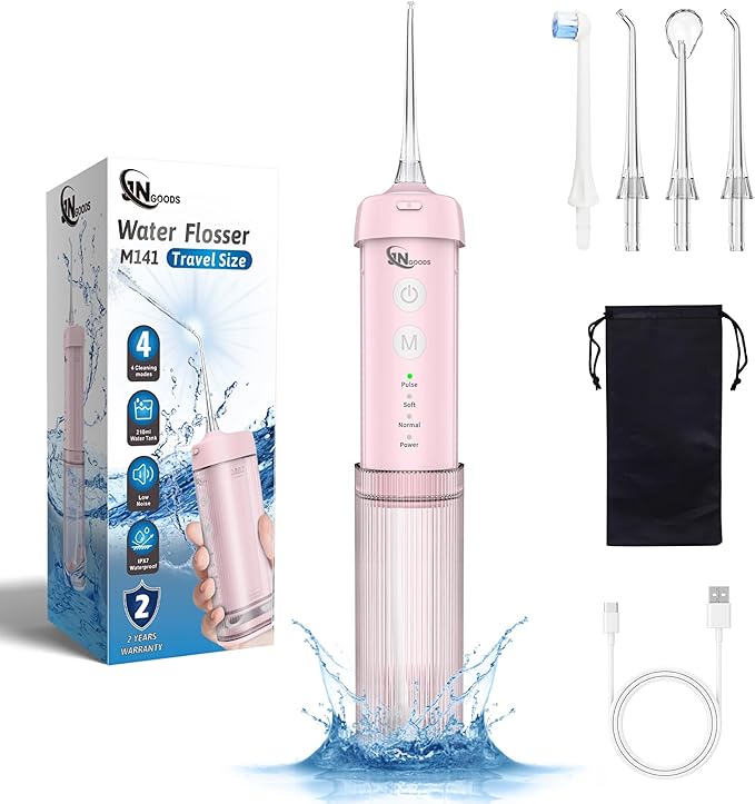 JNGOODS Mini Portable Water Flosser Oral Irrigator Water Teeth Cleaner Pick by VisittheJNGOODSLLC