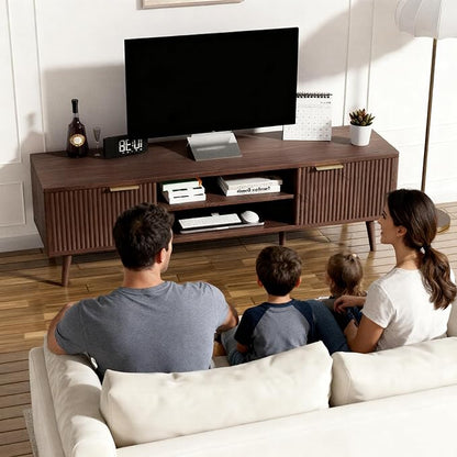 SHGJ&SOFT Storable TV Stand 65 Inch, Mid Century Modern TV Console Two Cabinet - Image 8