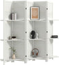 HOMCOM Room Divider, 5 Panel 67" Tall Wood Privacy Screen by HOMCOM