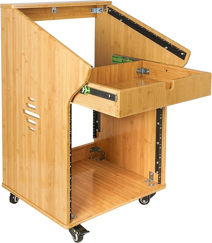 Sound Town DIY Solid Carbonized Bamboo Studio Rack by SOUNDTOWN
