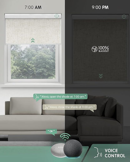 Yoolax Motorized Blinds with Remote, Electric Window Shades Compatible with - Image 3