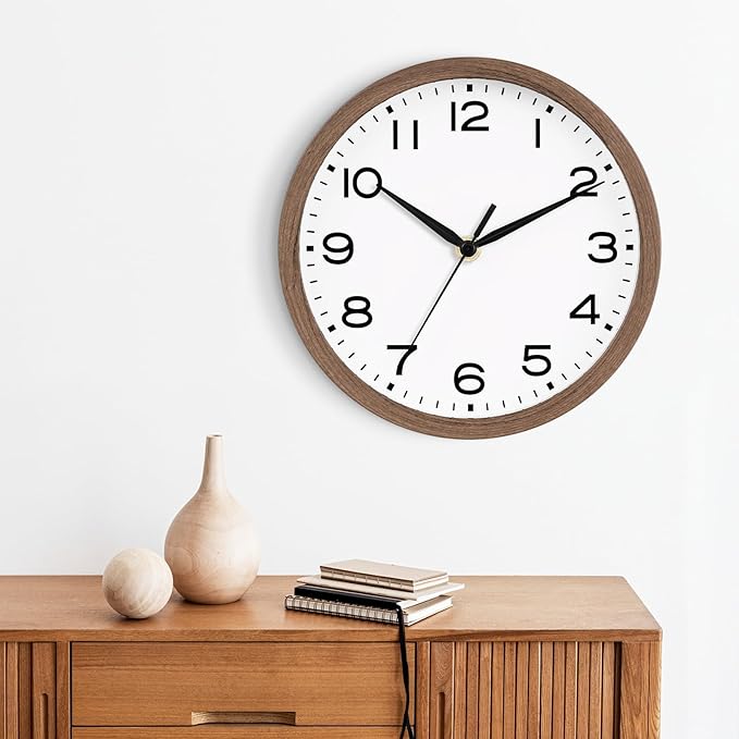 AKCISOT Wall Clock, Modern Small Wall Clocks Battery Operated 8 Inch, Silent - Image 8