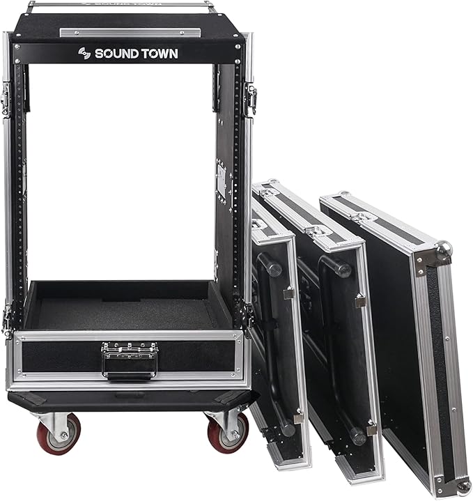 Sound Town 16U PA DJ Pro Audio Rack/Road ATA Case - Image 2