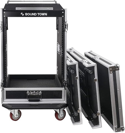 Sound Town 16U PA DJ Pro Audio Rack/Road ATA Case - Image 2