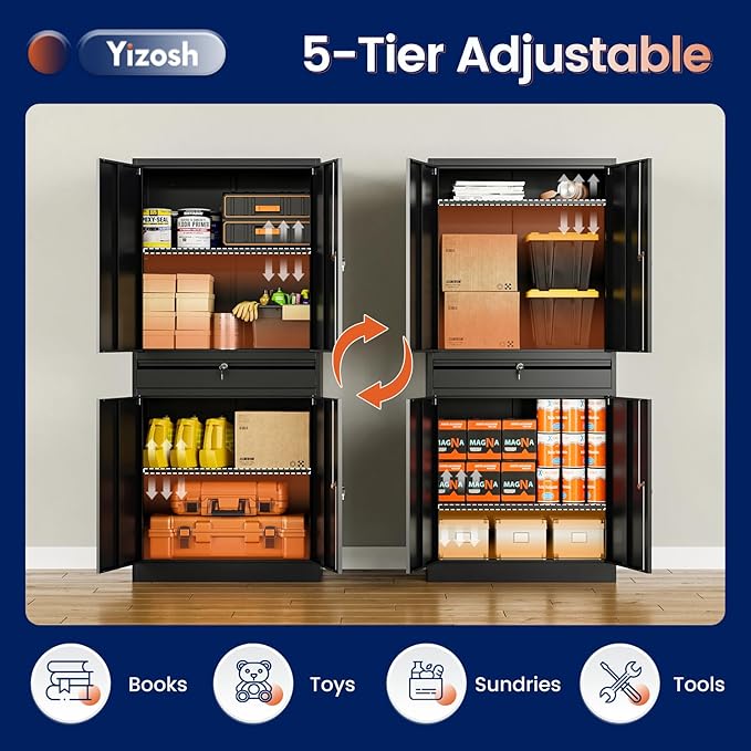 Yizosh Metal Garage Storage Cabinet - Image 5