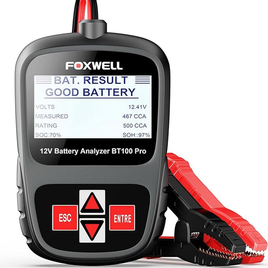 FOXWELL BT100 Pro Car Battery Tester, 12V Battery Load Tester, 100-1100CCA by FOXWELL