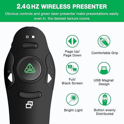 Rechargeable Presentation Clicker Wireless Presenter Remote USB Control - Image 2