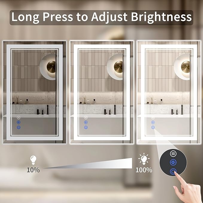 24"x42" LED Bathroom Mirror - Image 4