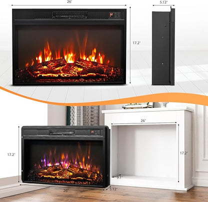 ROVSUN 26" Electric Fireplace Inserts - Image 6