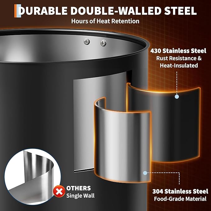 120 Cup Commercial Coffee Urn - 18L/4.8Gal Stainless Steel Electric Coffee Maker - Image 3