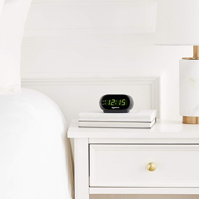 Amazon Basics Small Digital Oval Alarm Clock - Image 7