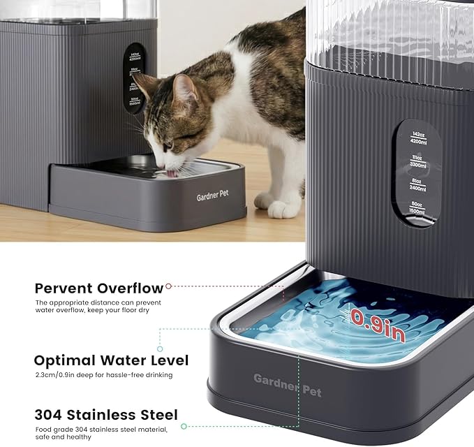 Gardner Pet 2.2 Gallon Automatic Dog Water Bowl Dispenser 8.5L Gravity Water - Image 4