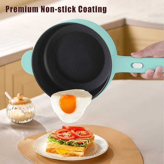 Dezin Electric Cooker, 2L Non-Stick Sauté Pan, Rapid Noodles Cooker, Mini Pot - Image 2