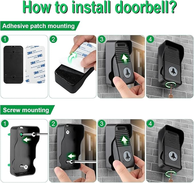 Wireless Door Bell, Full Duplex Long Range Wireless Doorbell, Waterproof 2 Way - Image 7
