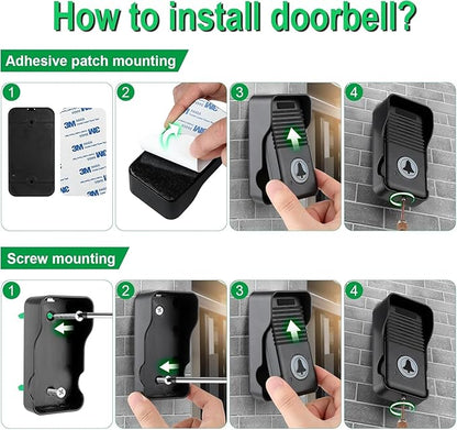 Wireless Door Bell, Full Duplex Long Range Wireless Doorbell, Waterproof 2 Way - Image 7