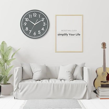 AKCISOT Wall Clock Bathroom 10 Inch Analog Small Wall Clocks Battery Operated - Image 7