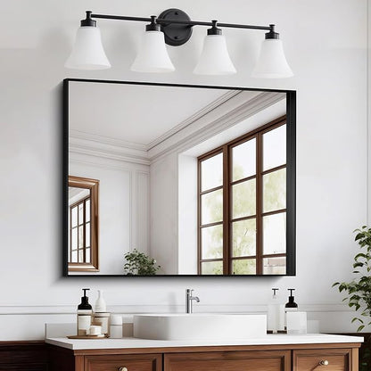 LOUSACE 4 Light Bathroom Vanity Light Matte Black Bathroom Lighting Fixtures - Image 3